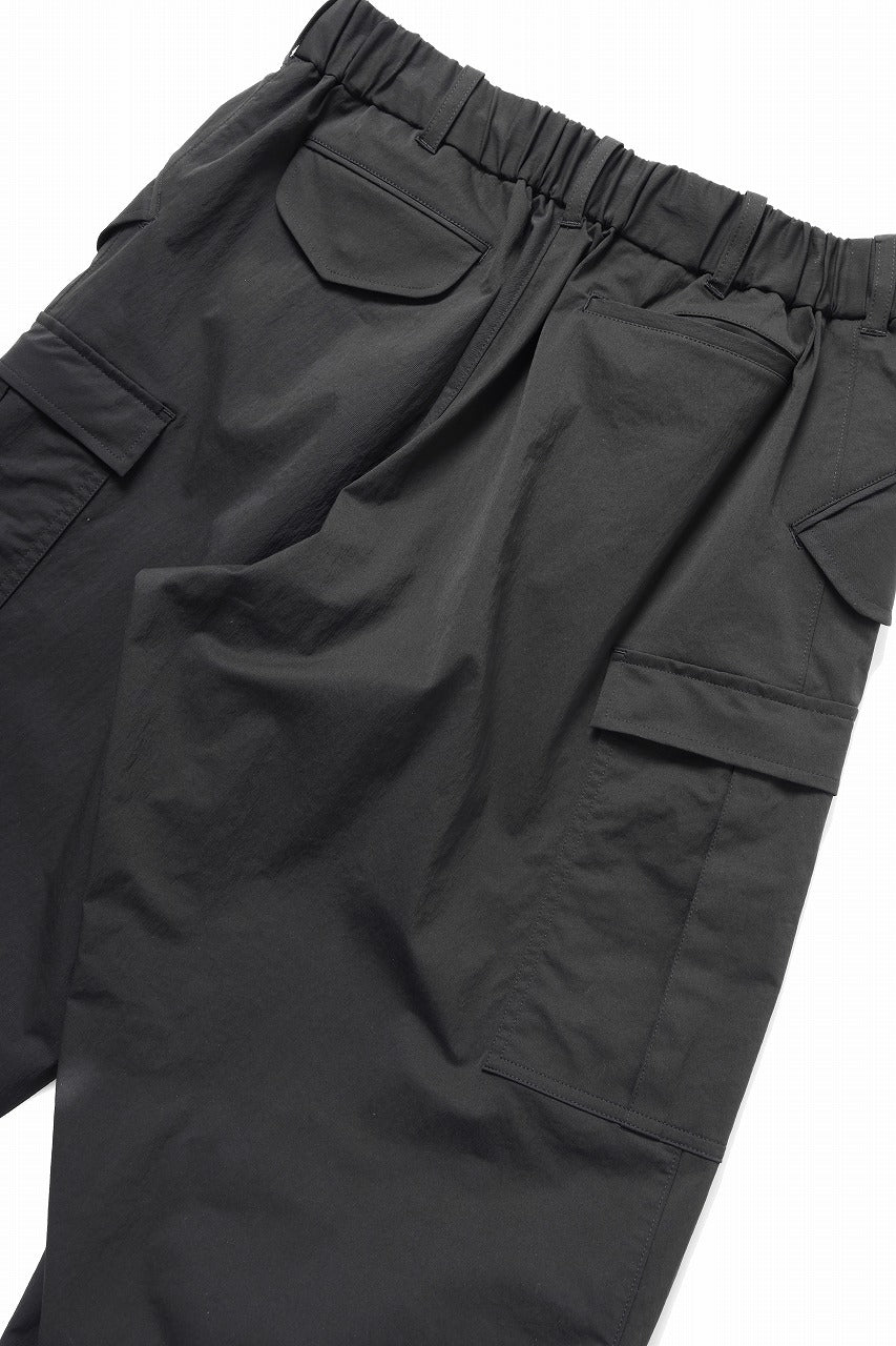 画像をギャラリービューアに読み込む, Y's.... FIELD CARGO PANTS / DRY-TOUCH GABARDINE (BLACK)