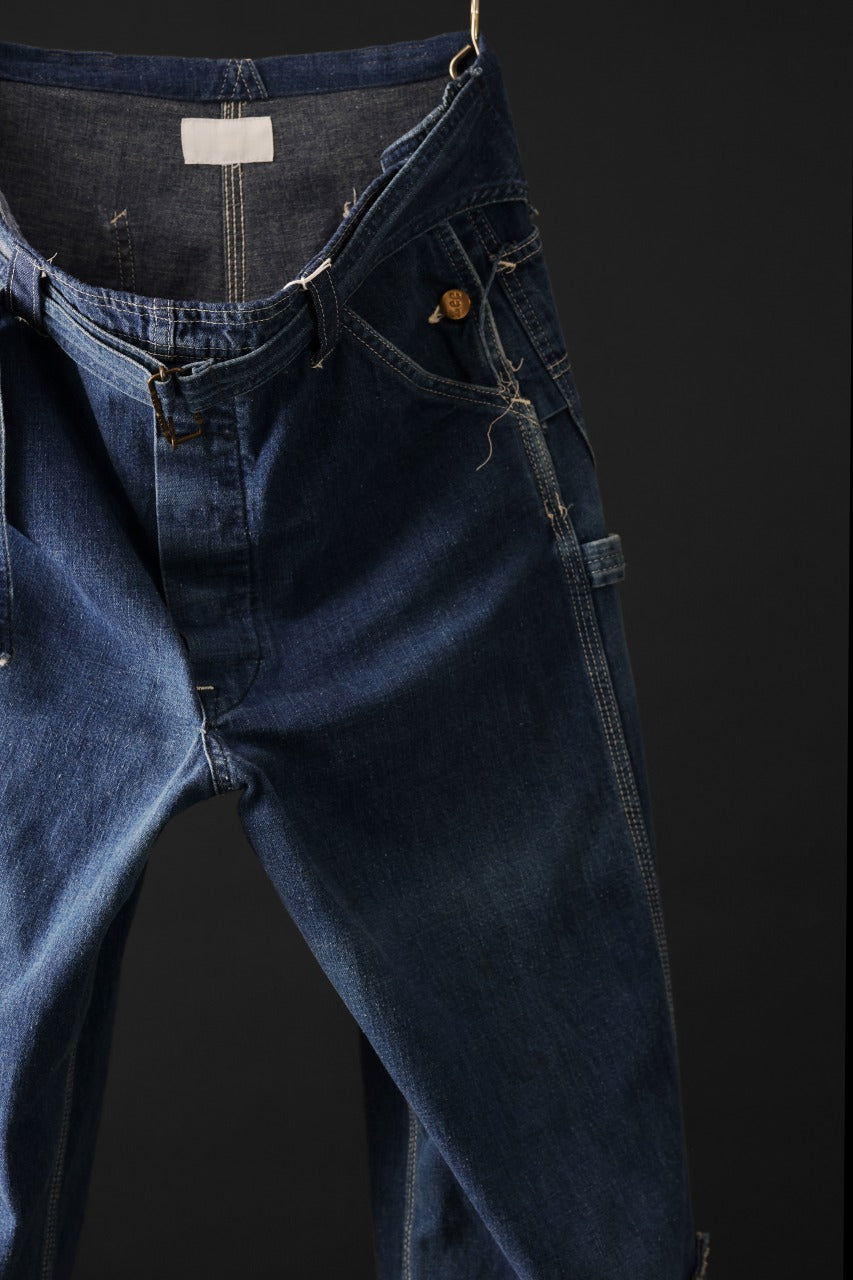 画像をギャラリービューアに読み込む, CHANGES REMAKE PAINTER DENIM PANTS with APRON PARTS (INDIGO #A)