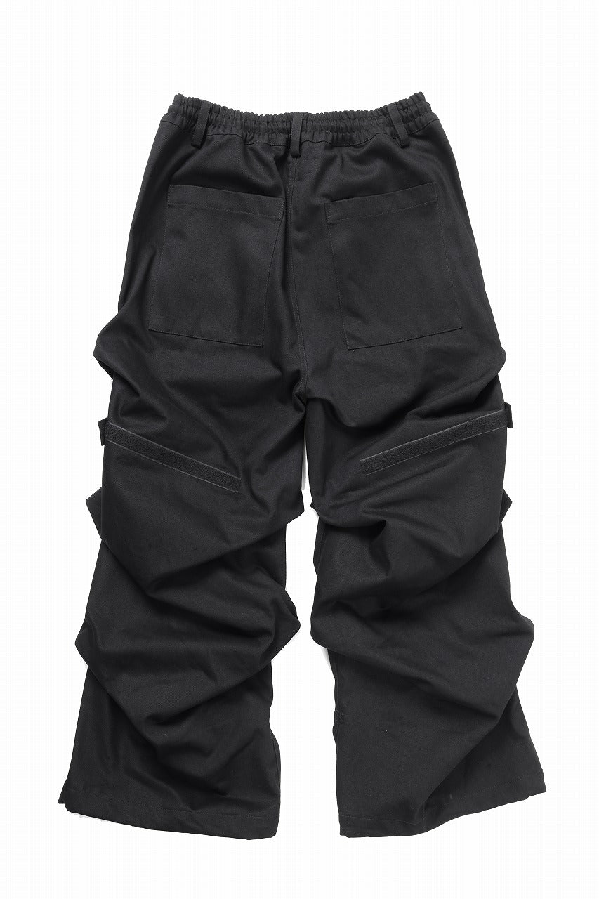 画像をギャラリービューアに読み込む, A.F ARTEFACT PURE DENIM TUCK WIDE PANTS (BLACK)
