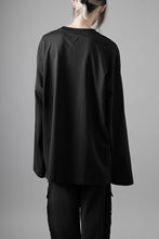 画像をギャラリービューアに読み込む, thom/krom OVERSIZED WIDE LONG SLEEVE TEE / COTTON JERSEY (BLACK)