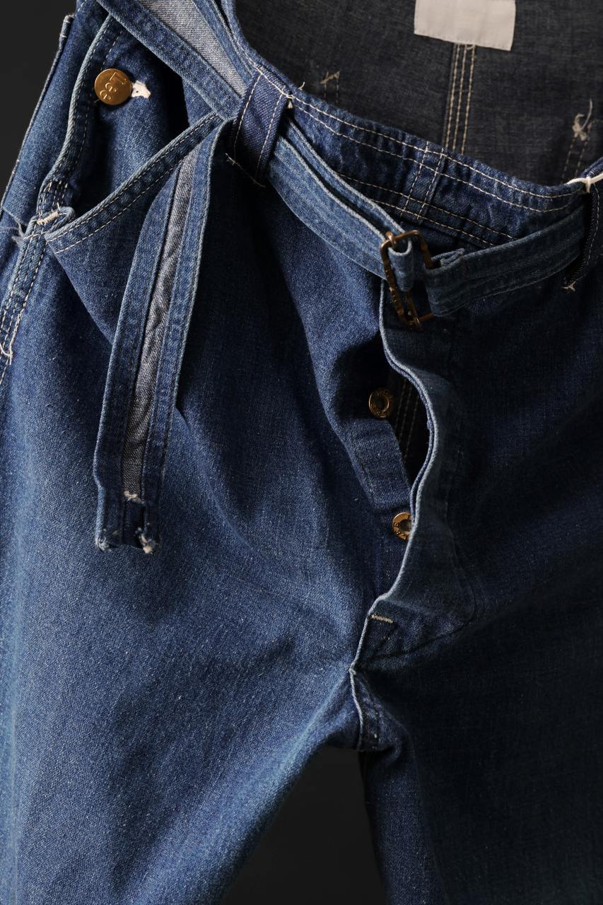 画像をギャラリービューアに読み込む, CHANGES REMAKE PAINTER DENIM PANTS with APRON PARTS (INDIGO #A)