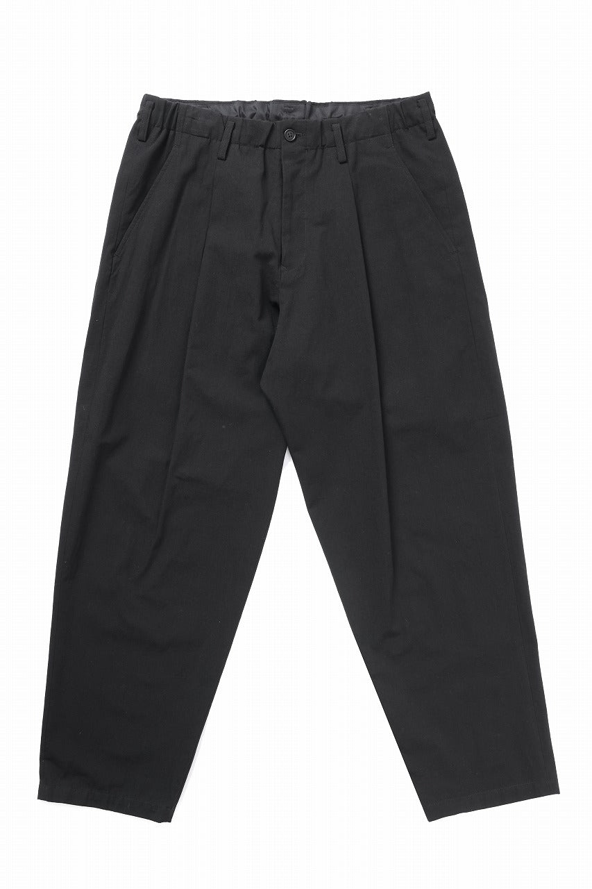 画像をギャラリービューアに読み込む, Y's for men WAIST STRING PANTS / COTTON-LINEN CANVAS (BLACK)