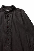画像をギャラリービューアに読み込む, YUTA MATSUOKA long shirt / bengala ink coating linen (reddish brown)