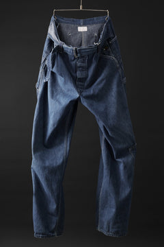画像をギャラリービューアに読み込む, CHANGES REMAKE PAINTER DENIM PANTS with APRON PARTS (INDIGO #B)