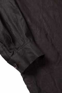 画像をギャラリービューアに読み込む, YUTA MATSUOKA long shirt / bengala ink coating linen (reddish brown)