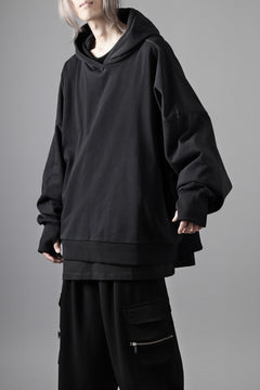 画像をギャラリービューアに読み込む, thom/krom EXTRA OVERSIZED FIT HOODIE / ELASTIC COTTON SWEAT (BLACK)