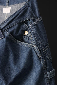 画像をギャラリービューアに読み込む, CHANGES REMAKE PAINTER DENIM PANTS with APRON PARTS (INDIGO #B)