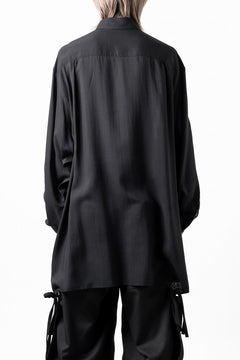画像をギャラリービューアに読み込む, Y's for men BIG SHIRT / CELLULOSE LAWN (BLACK)