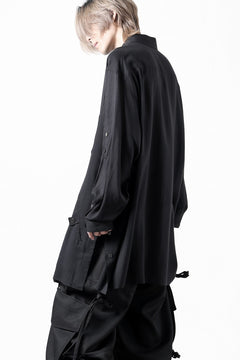 画像をギャラリービューアに読み込む, Y's for men BIG SHIRT / CELLULOSE LAWN (BLACK)