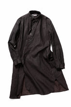 画像をギャラリービューアに読み込む, YUTA MATSUOKA long shirt / bengala ink coating linen (reddish brown)