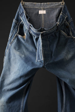 画像をギャラリービューアに読み込む, CHANGES REMAKE PAINTER DENIM PANTS with APRON PARTS (INDIGO #C)