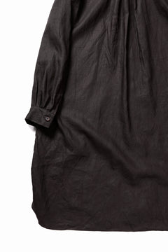 画像をギャラリービューアに読み込む, YUTA MATSUOKA long shirt / bengala ink coating linen (reddish brown)