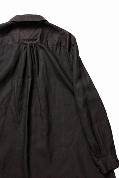 画像をギャラリービューアに読み込む, YUTA MATSUOKA long shirt / bengala ink coating linen (reddish brown)