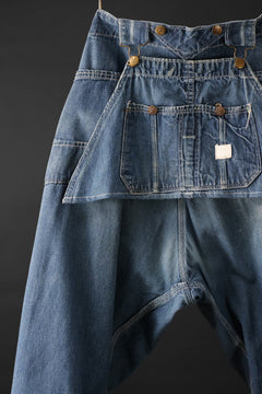画像をギャラリービューアに読み込む, CHANGES REMAKE PAINTER DENIM PANTS with APRON PARTS (INDIGO #C)