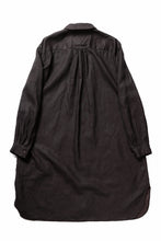 画像をギャラリービューアに読み込む, YUTA MATSUOKA long shirt / bengala ink coating linen (reddish brown)
