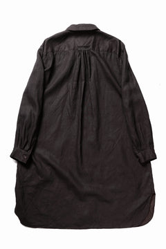 画像をギャラリービューアに読み込む, YUTA MATSUOKA long shirt / bengala ink coating linen (reddish brown)