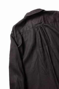 画像をギャラリービューアに読み込む, YUTA MATSUOKA long shirt / bengala ink coating linen (reddish brown)