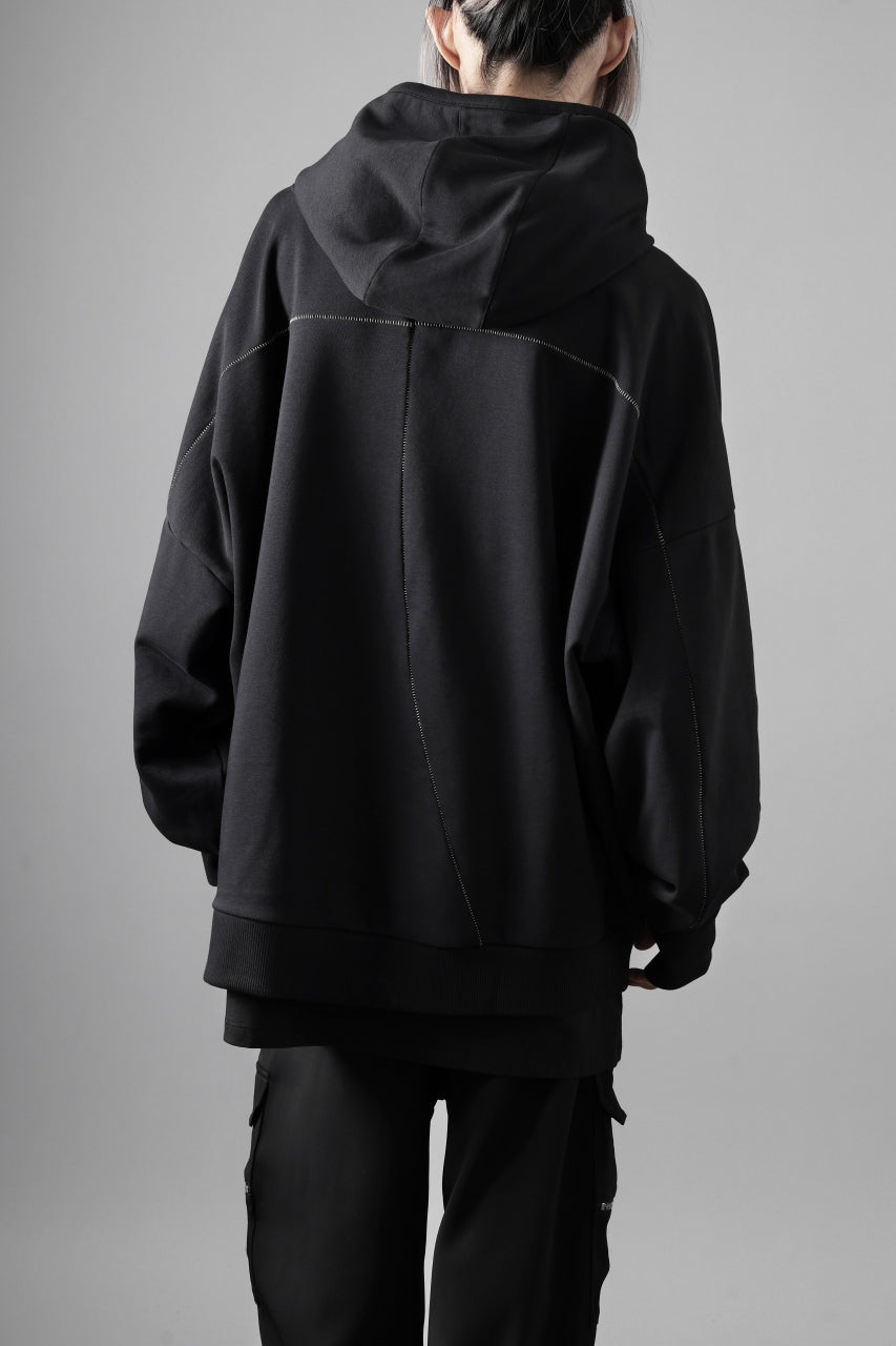 画像をギャラリービューアに読み込む, thom/krom EXTRA OVERSIZED FIT HOODIE / ELASTIC COTTON SWEAT (BLACK)