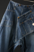 画像をギャラリービューアに読み込む, CHANGES REMAKE PAINTER DENIM PANTS with APRON PARTS (INDIGO #C)