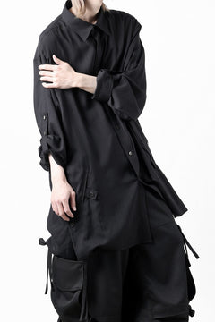 画像をギャラリービューアに読み込む, Y's for men BIG SHIRT / CELLULOSE LAWN (BLACK)