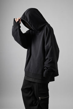 画像をギャラリービューアに読み込む, thom/krom EXTRA OVERSIZED FIT HOODIE / ELASTIC COTTON SWEAT (BLACK)