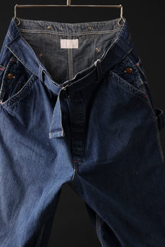 画像をギャラリービューアに読み込む, CHANGES REMAKE PAINTER DENIM PANTS with APRON PARTS (INDIGO #D)