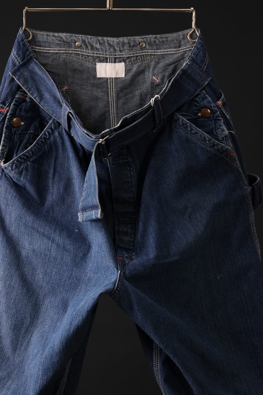 画像をギャラリービューアに読み込む, CHANGES REMAKE PAINTER DENIM PANTS with APRON PARTS (INDIGO #D)