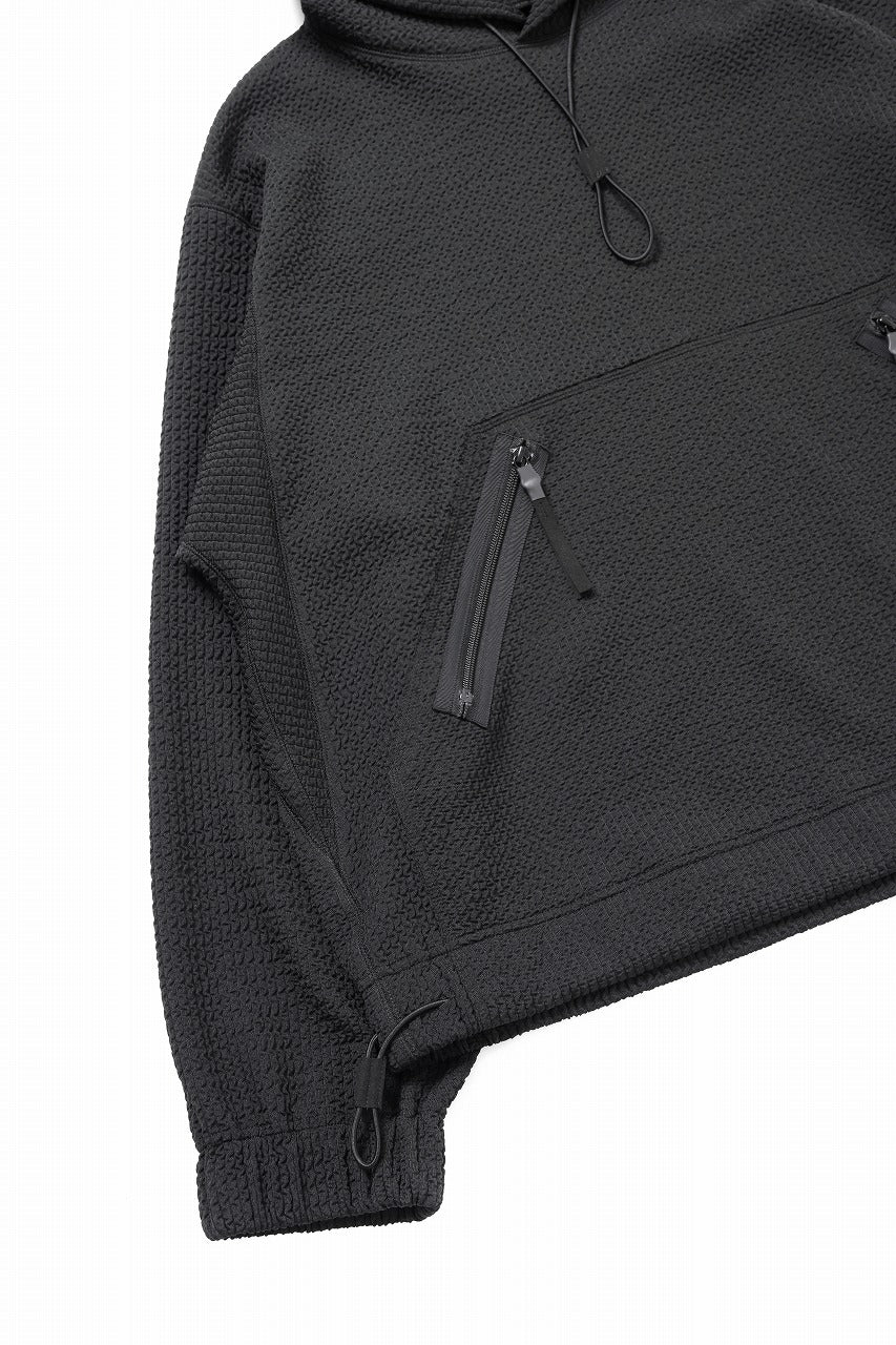 画像をギャラリービューアに読み込む, D-VEC WAFFLE KNIT PARKA (BLACK)