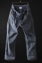 画像をギャラリービューアに読み込む, CHANGES REMAKE PAINTER HICKORY DENIM PANTS with APRON PARTS (INDIGO)