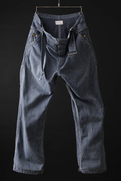 画像をギャラリービューアに読み込む, CHANGES REMAKE PAINTER HICKORY DENIM PANTS with APRON PARTS (INDIGO)