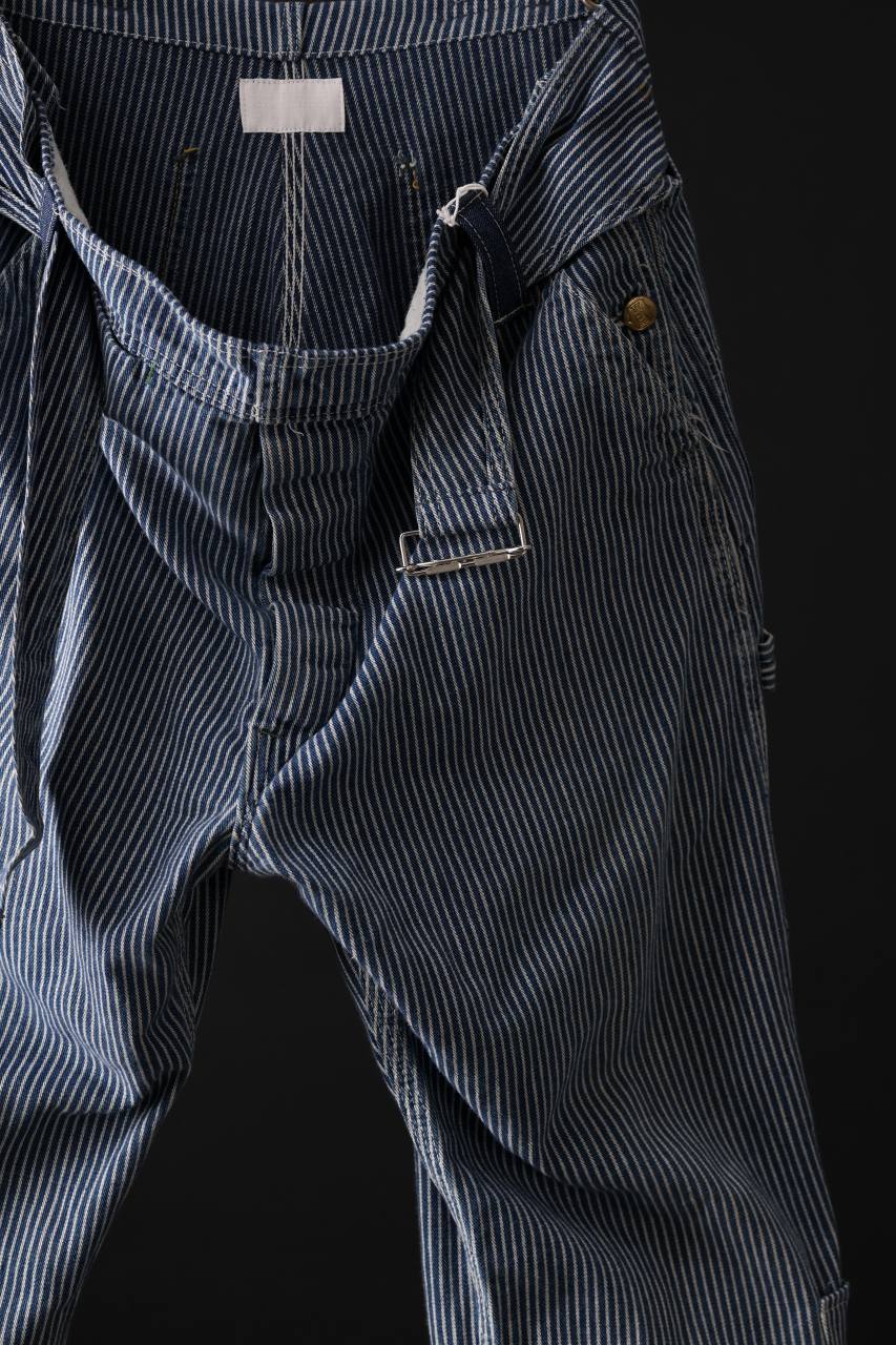 画像をギャラリービューアに読み込む, CHANGES REMAKE PAINTER HICKORY DENIM PANTS with APRON PARTS (INDIGO)