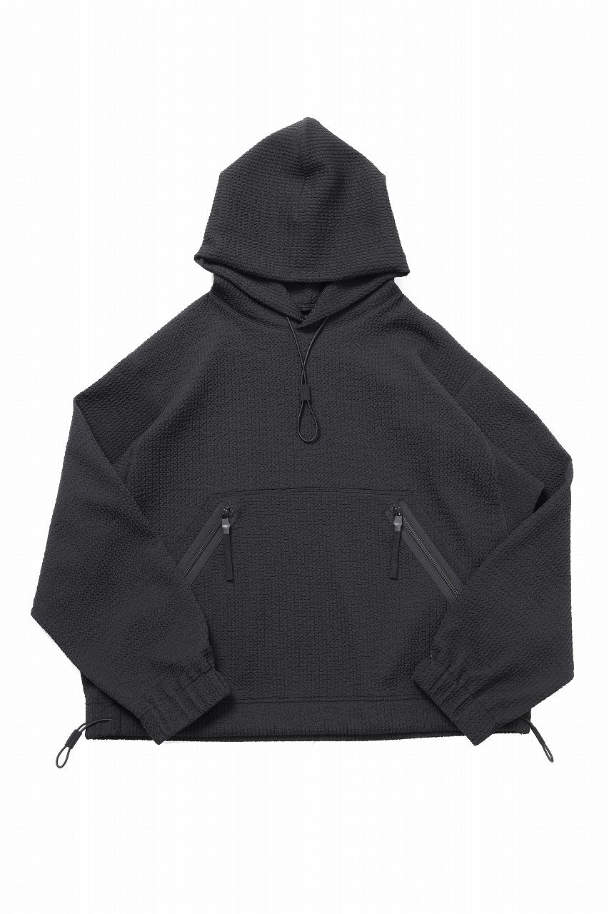 画像をギャラリービューアに読み込む, D-VEC WAFFLE KNIT PARKA (BLACK)