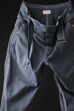 画像をギャラリービューアに読み込む, CHANGES REMAKE PAINTER HICKORY DENIM PANTS with APRON PARTS (INDIGO)