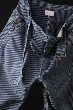 画像をギャラリービューアに読み込む, CHANGES REMAKE PAINTER HICKORY DENIM PANTS with APRON PARTS (INDIGO)
