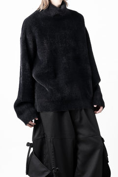 画像をギャラリービューアに読み込む, TARO HORIUCHI / th products Mole Turtle Knit / feather mogol shaggy knit (black)