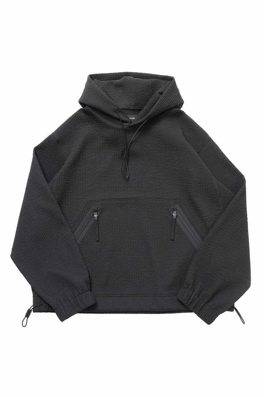 画像をギャラリービューアに読み込む, D-VEC WAFFLE KNIT PARKA (BLACK)