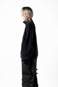 画像をギャラリービューアに読み込む, TARO HORIUCHI / th products Mole Turtle Knit / feather mogol shaggy knit (black)