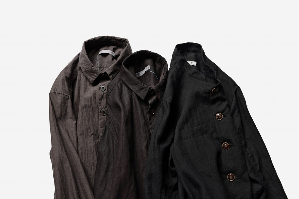 画像をギャラリービューアに読み込む, YUTA MATSUOKA long shirt / cotton ramie chambray  (light brown)