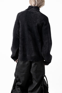 画像をギャラリービューアに読み込む, TARO HORIUCHI / th products Mole Turtle Knit / feather mogol shaggy knit (black)