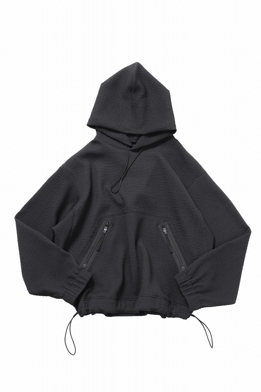 画像をギャラリービューアに読み込む, D-VEC WAFFLE KNIT PARKA (BLACK)