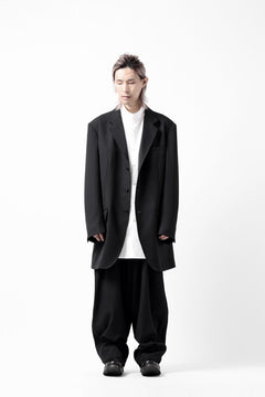 画像をギャラリービューアに読み込む, Y's for men 3TUCKS WIDE TAPERED PANTS / CLASSIC WOOL GABADINE (BLACK)