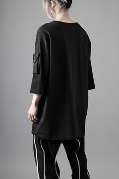 画像をギャラリービューアに読み込む, thom/krom ZIP POCKET SHORT SLEEVE TEE / COTTON JERSEY (BLACK)