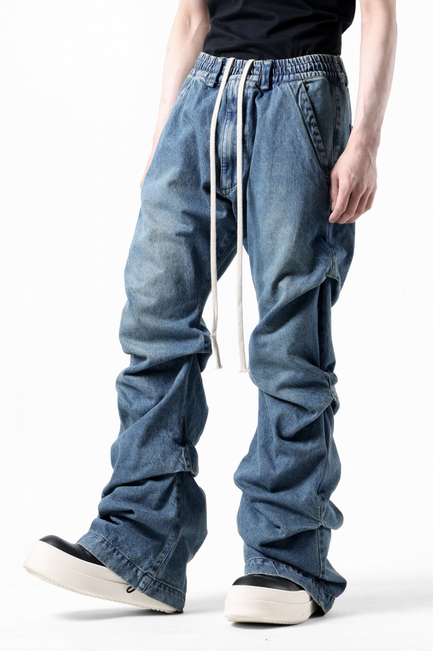 画像をギャラリービューアに読み込む, A.F ARTEFACT TUCK SLIM BAGGY PANTS / FADED DENIM (BLUE)