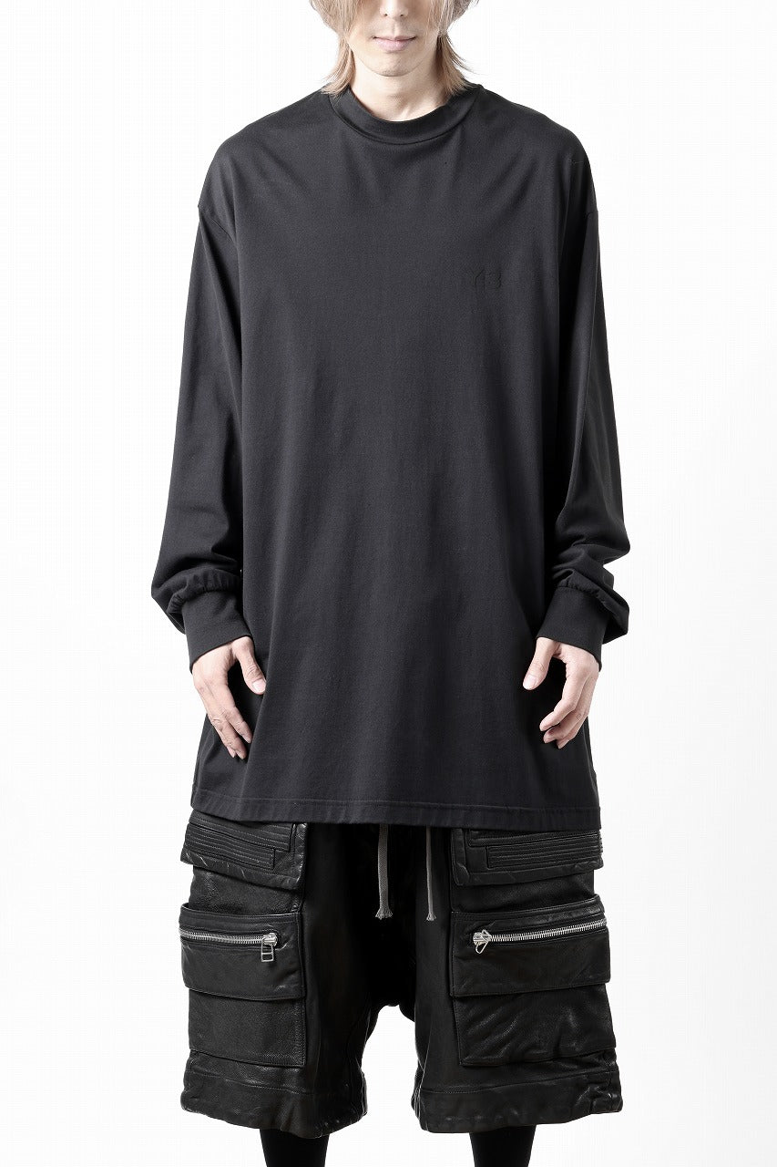 画像をギャラリービューアに読み込む, Y-3 Yohji Yamamoto MOCK NECK L/S TEE / BETTER SCJ (BLACK)