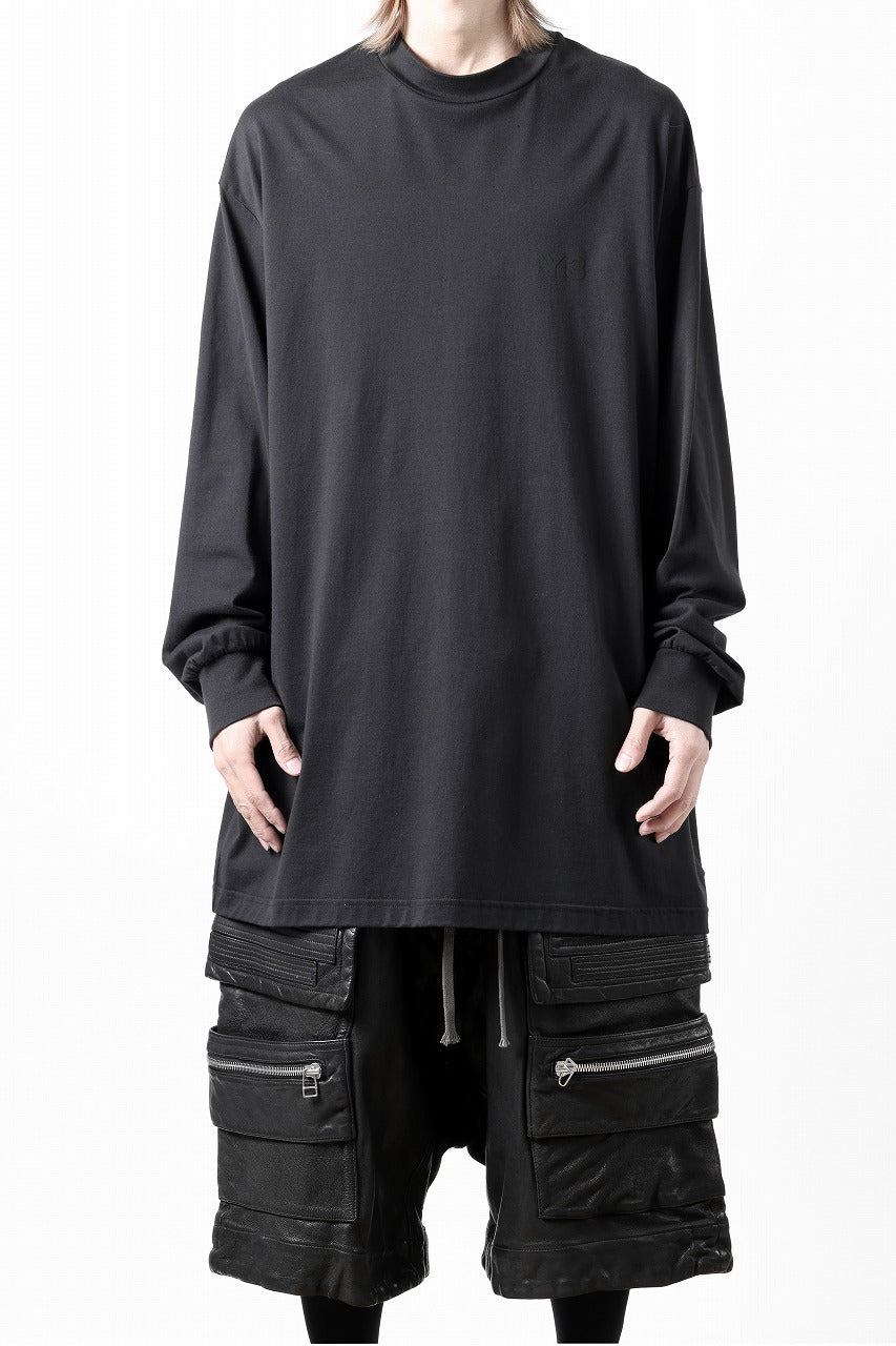 画像をギャラリービューアに読み込む, Y-3 Yohji Yamamoto MOCK NECK L/S TEE / BETTER SCJ (BLACK)
