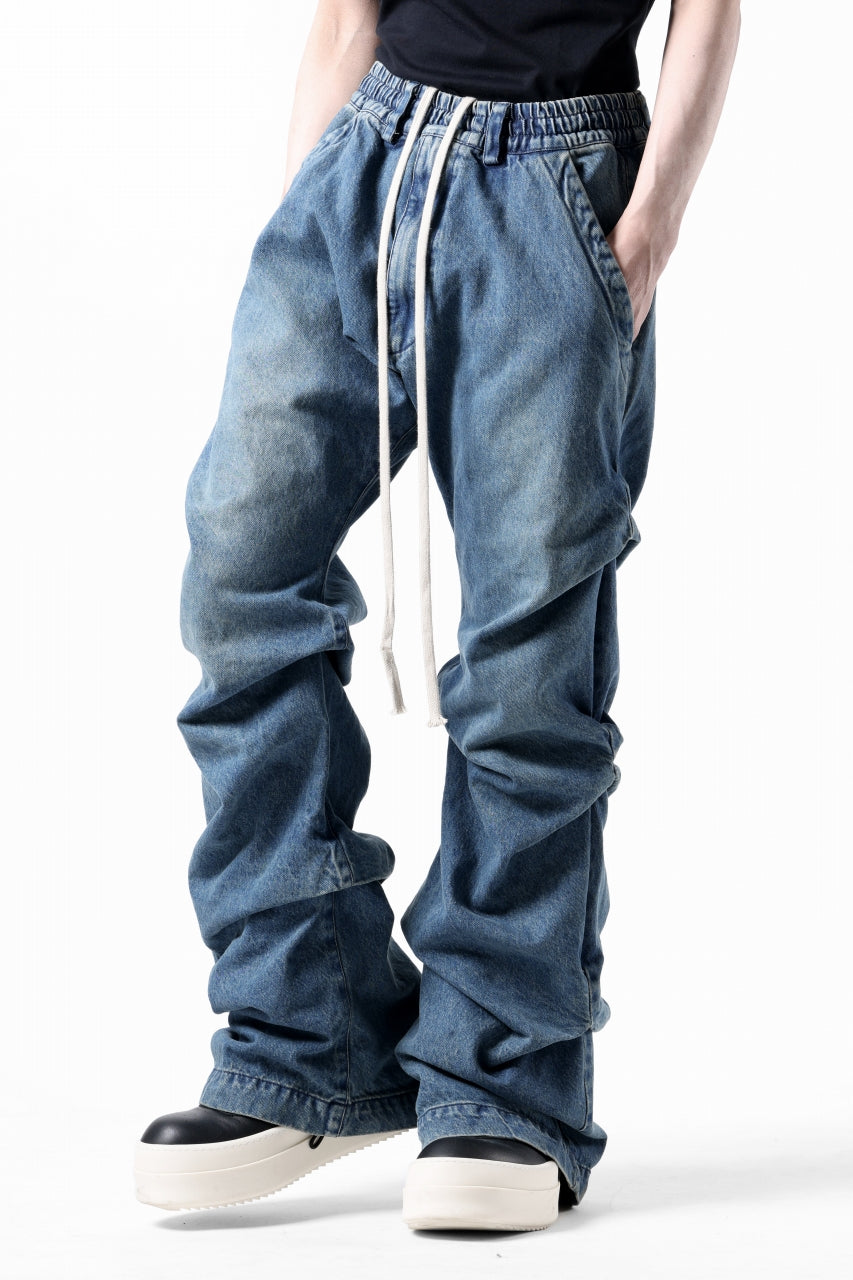 画像をギャラリービューアに読み込む, A.F ARTEFACT TUCK SLIM BAGGY PANTS / FADED DENIM (BLUE)
