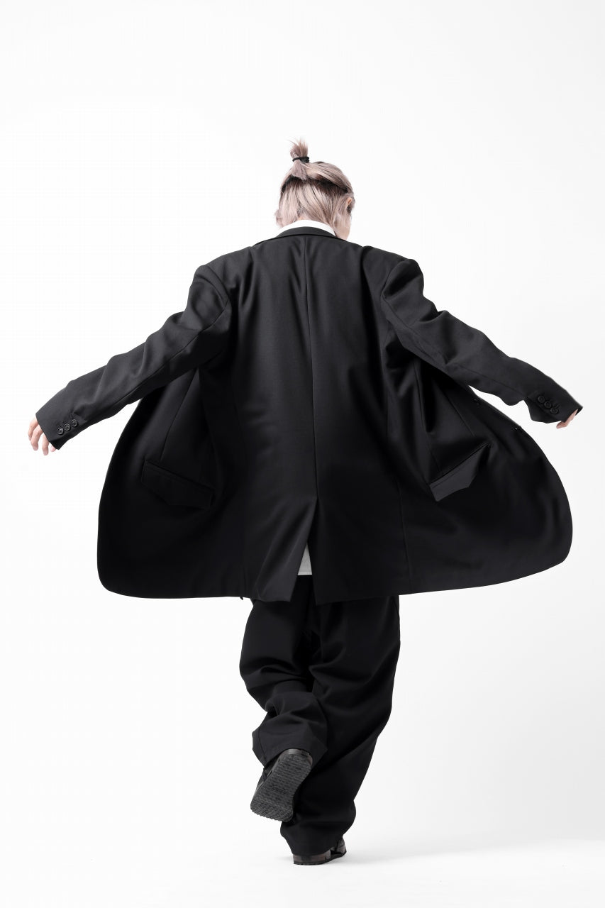 画像をギャラリービューアに読み込む, Y's for men 3TUCKS WIDE TAPERED PANTS / CLASSIC WOOL GABADINE (BLACK)