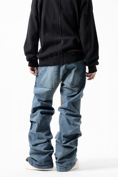画像をギャラリービューアに読み込む, A.F ARTEFACT TUCK SLIM BAGGY PANTS / FADED DENIM (BLUE)