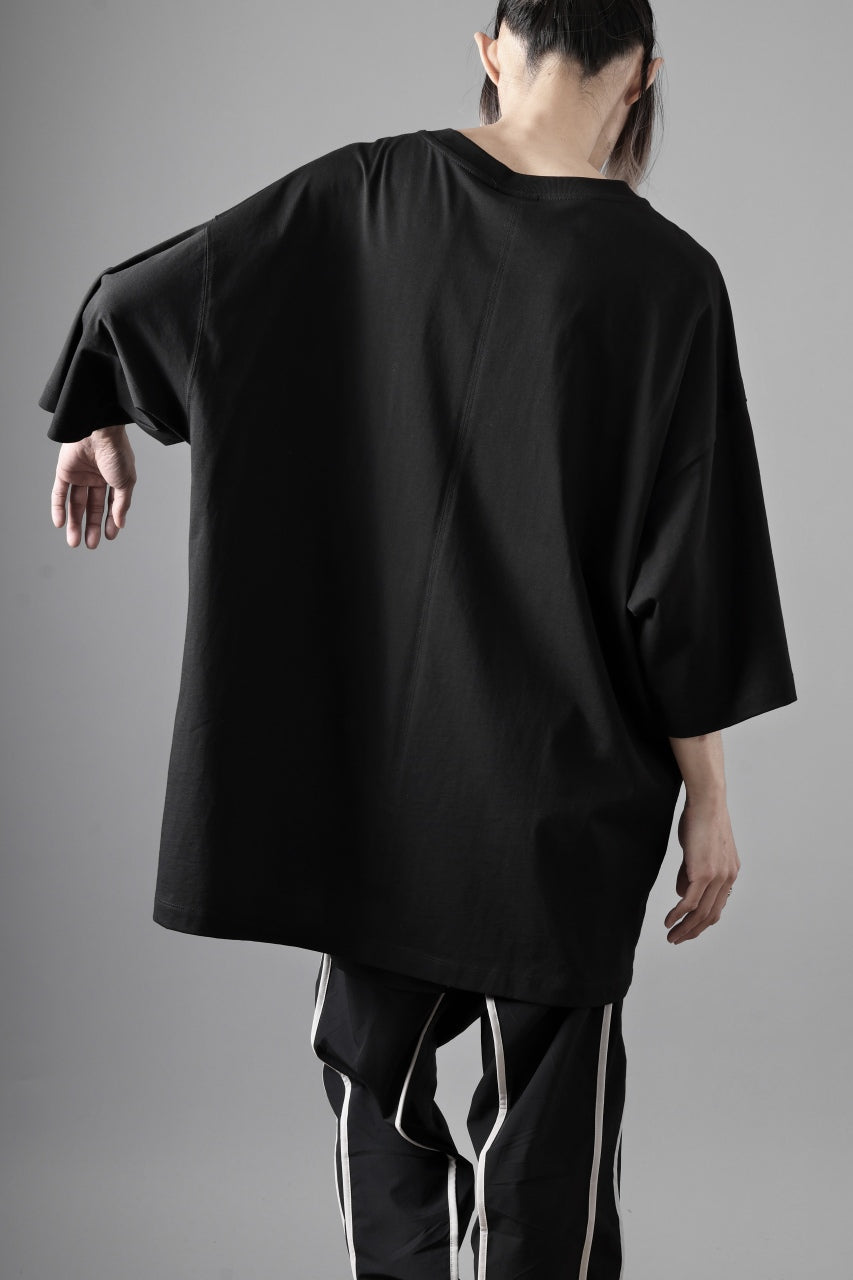 画像をギャラリービューアに読み込む, thom/krom RELAXED FIT SHORT SLEEVE TEE / COTTON JERSEY (BLACK)