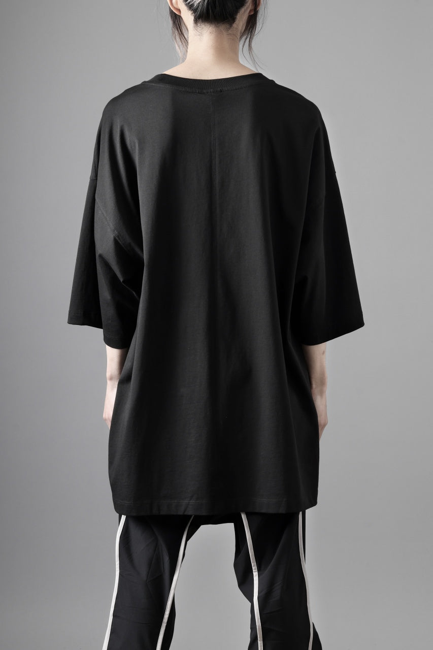 画像をギャラリービューアに読み込む, thom/krom RELAXED FIT SHORT SLEEVE TEE / COTTON JERSEY (BLACK)